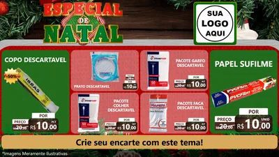 Modelo de TV para TV Horizontal com o tema Especial de Natal para Embalagens