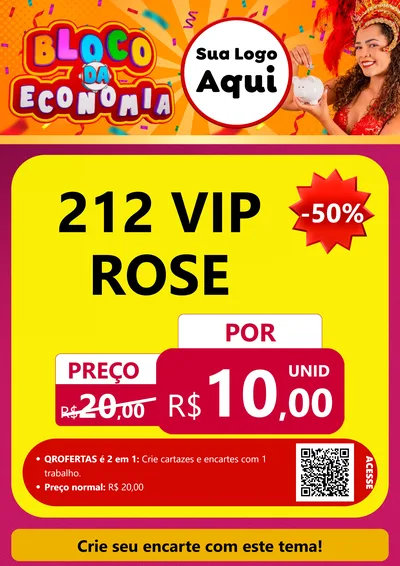 Modelo de Cartaz para Cartaz A4 Vertical com o tema Bloco da Economia para Perfumes