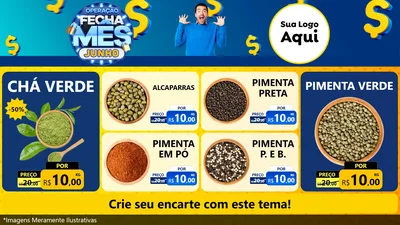 Modelo de TV para TV Horizontal com o tema Operação Fecha Mês, Junho para Produtos Naturais