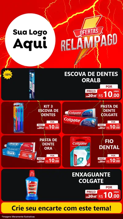 Modelo de TV para TV Vertical com o tema Ofertas Relâmpago para Higiene Pessoal
