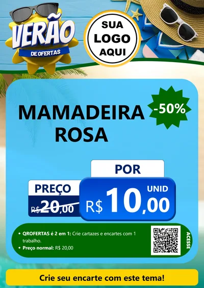 Modelo de Cartaz para Cartaz A4 Vertical com o tema Verão de Ofertas para Bebês