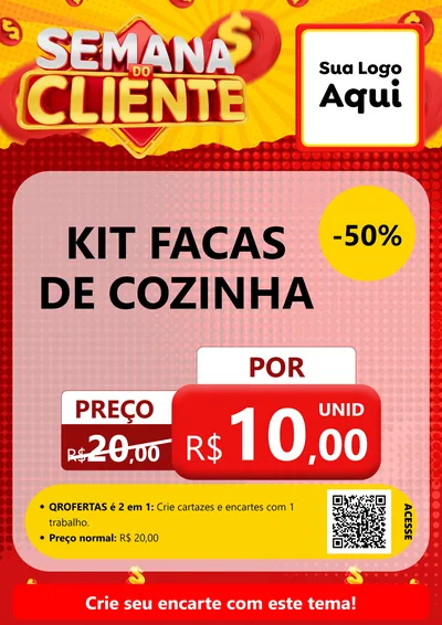 Modelo de Cartaz para Cartaz A4 Vertical com o tema Semana do Cliente para Utilidades Domésticas
