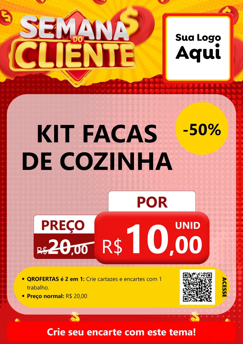 Modelo de Cartaz para Cartaz A4 Vertical com o tema Semana do Cliente para Utilidades Domésticas
