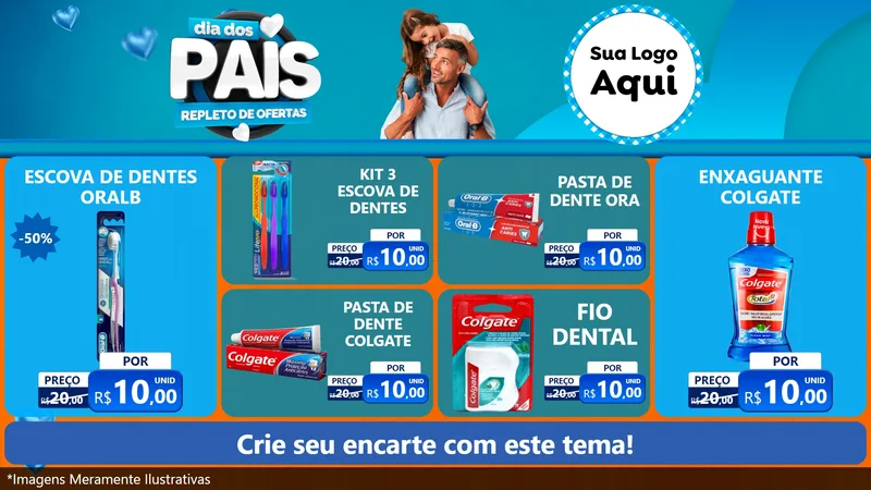 Modelo de TV para TV Horizontal com o tema Dia Dos Pais Repleto de Ofertas para Higiene Pessoal