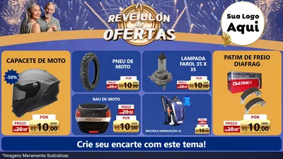 Modelo de TV para TV Horizontal com o tema Réveillon de Ofertas para Moto peças