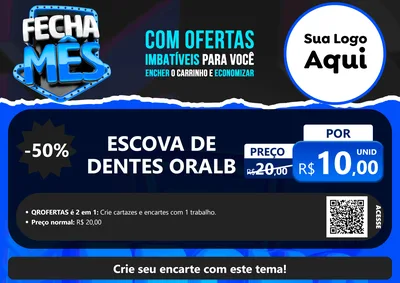 Modelo de Cartaz para Cartaz A4 Horizontal com o tema Fecha Mês para Higiene Pessoal