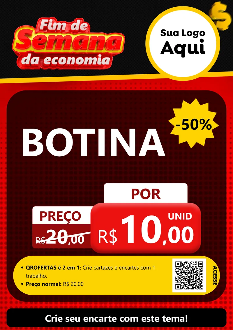 Modelo de Cartaz para Cartaz A4 Vertical com o tema Fim de Semana da Economia para Agropecuária