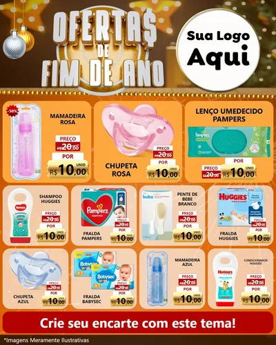 Modelo de Rede Social para Feed Instagram com o tema Ofertas de Fim de Ano para Bebês