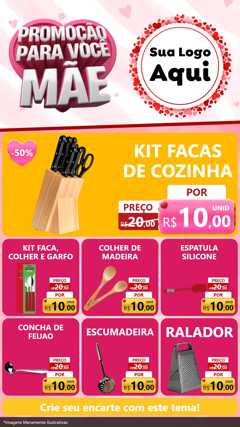 Modelo de Rede Social para Stories com o tema Promoção Para Você Mãe para Utilidades Domésticas