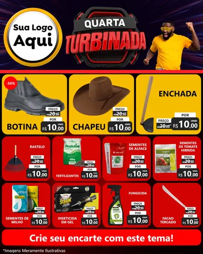 Modelo de Rede Social para Feed Instagram com o tema Quarta Turbinada para Agropecuária
