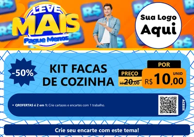 Modelo de Cartaz para Cartaz A4 Horizontal com o tema Leve Mais, Pague Menos para Utilidades Domésticas