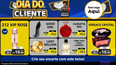 Modelo de TV para TV Horizontal com o tema Dia Do Cliente para Perfumes
