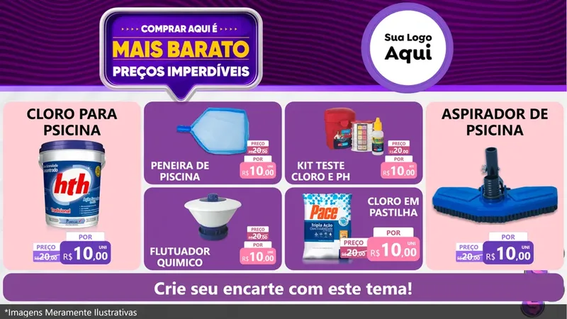 Modelo de TV para TV Horizontal com o tema Mais Barato para Produtos para Piscina
