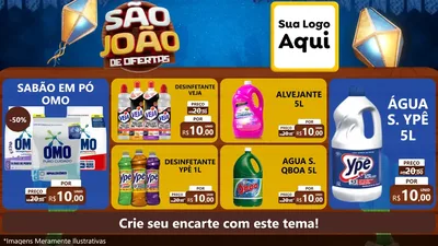Modelo de TV para TV Horizontal com o tema São João Ofertas Imbatíveis! - Junina para Produtos de Limpeza