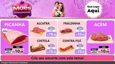 Modelo de TV para TV Horizontal com o tema Dia das Mães Ofertas para Você! para Açougue