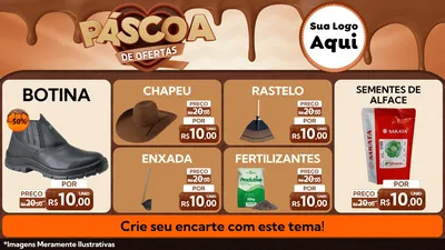 Modelo de TV para TV Horizontal com o tema Páscoa de Ofertas para Agropecuária