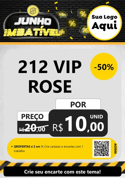 Modelo de Cartaz para Cartaz A4 Vertical com o tema Junho Imbatível para Perfumes