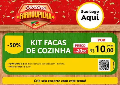 Modelo de Cartaz para Cartaz A4 Horizontal com o tema Semana Farroupilha para Utilidades Domésticas
