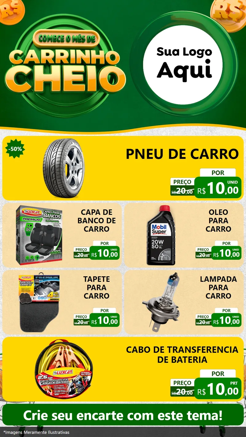 Modelo de TV para TV Vertical com o tema Carrinho Cheio para Auto peças