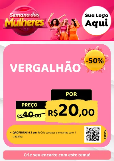 Modelo de Cartaz para Cartaz A4 Vertical com o tema Semana das Mulheres para Ferragens