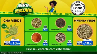 Modelo de TV para TV Horizontal com o tema Alerta de Desconto para Produtos Naturais