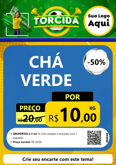 Modelo de Cartaz para Cartaz A4 Vertical com o tema Torcida para Produtos Naturais
