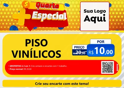 Modelo de Cartaz para Cartaz A4 Horizontal com o tema Quarta Mais Especial para Material para Construção
