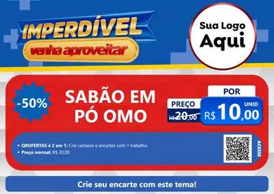 Modelo de Cartaz para Cartaz A4 Horizontal com o tema Imperdível para Produtos de Limpeza