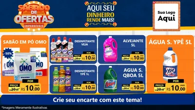 Modelo de TV para TV Horizontal com o tema Sábado de Ofertas Imperdíveis para Produtos de Limpeza