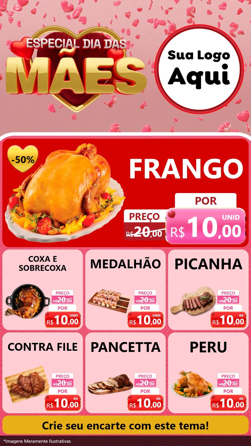 Modelo de Rede Social para Stories com o tema Especial Dia Das Mães para Assados