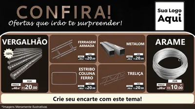 Modelo de TV para TV Horizontal com o tema Confira! Ofertas que irão te surpreender! para Ferragens