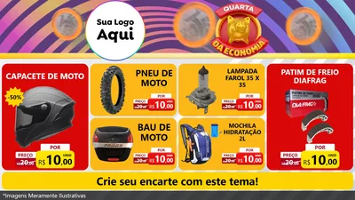 Modelo de TV para TV Horizontal com o tema Quarta da Economia para Moto peças