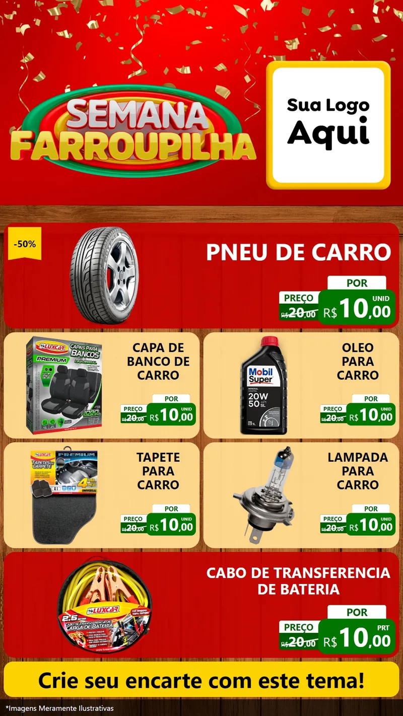 Modelo de TV para TV Vertical com o tema Semana Farroupilha para Auto peças