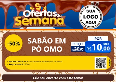 Modelo de Cartaz para Cartaz A4 Horizontal com o tema Ofertas da Semana - Páscoa para Produtos de Limpeza
