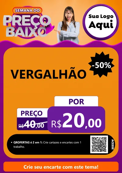 Modelo de Cartaz para Cartaz A4 Vertical com o tema Semana do Preço Baixo para Ferragens