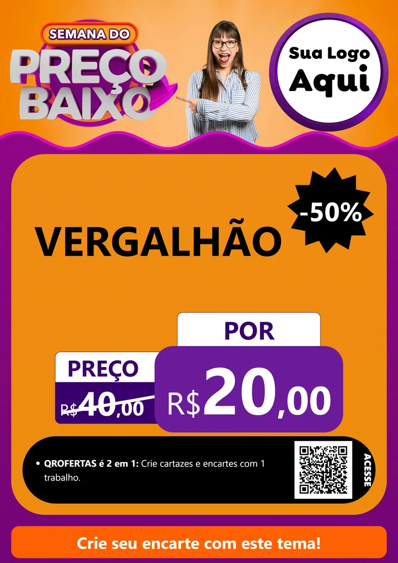 Modelo de Cartaz para Cartaz A4 Vertical com o tema Semana do Preço Baixo para Ferragens