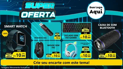 Modelo de TV para TV Horizontal com o tema Super Oferta - Informática para Informática