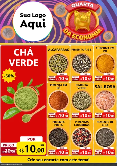 Modelo de Encarte para Encarte A4 Vertical com o tema Quarta da Economia para Produtos Naturais