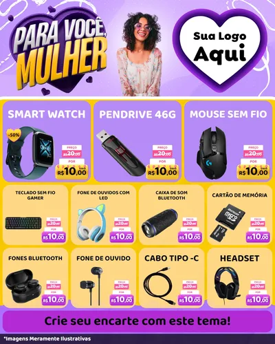 Modelo de Rede Social para Feed Instagram com o tema Para Você, Mulher para Informática