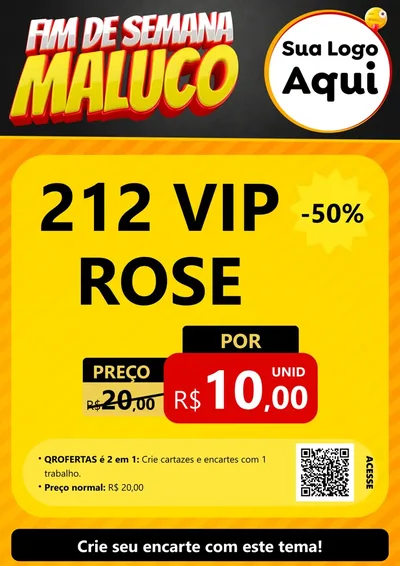 Modelo de Cartaz para Cartaz A4 Vertical com o tema Final de Semana Maluco para Perfumes