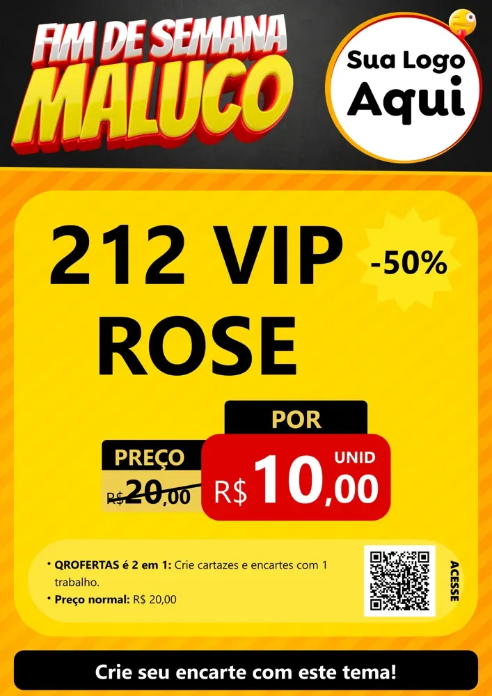 Modelo de Cartaz para Cartaz A4 Vertical com o tema Final de Semana Maluco para Perfumes