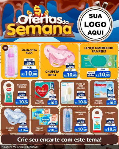 Modelo de Rede Social para Feed Instagram com o tema Ofertas da Semana - Páscoa para Bebês