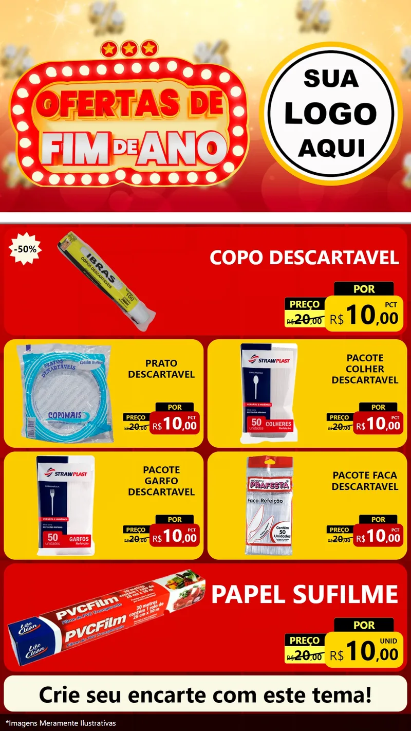 Modelo de TV para TV Vertical com o tema Ofertas de Fim de Ano para Embalagens