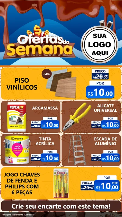 Modelo de TV para TV Vertical com o tema Ofertas da Semana - Páscoa para Material para Construção