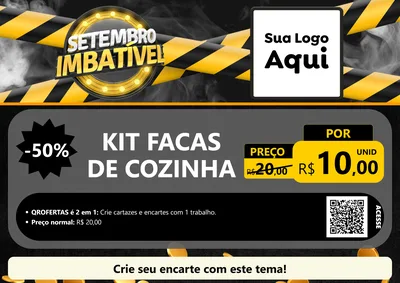 Modelo de Cartaz para Cartaz A4 Horizontal com o tema Setembro Imbatível para Utilidades Domésticas