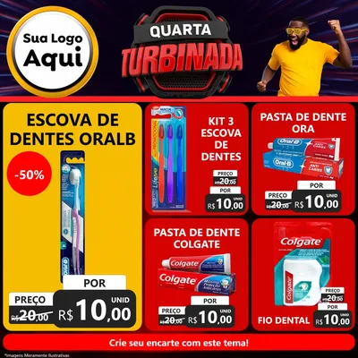 Modelo de Rede Social para Feed Facebook com o tema Quarta Turbinada para Higiene Pessoal