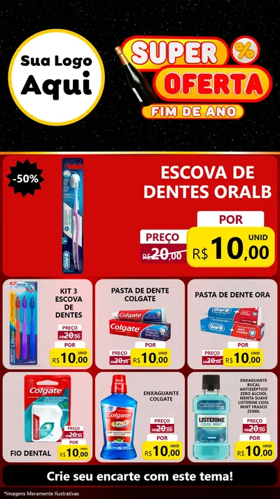 Modelo de Rede Social para Stories com o tema Super Oferta Fim de Ano para Higiene Pessoal