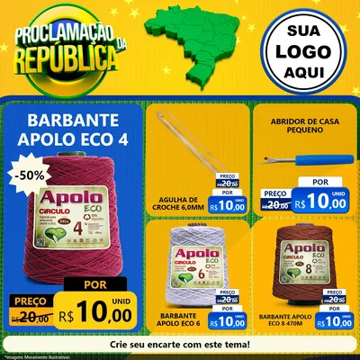 Modelo de Rede Social para Feed Facebook com o tema Proclamação da República para Armarinho e Aviamentos