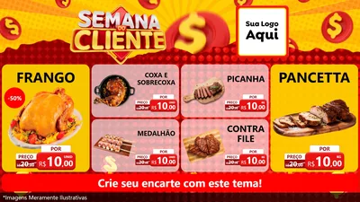 Modelo de TV para TV Horizontal com o tema Semana do Cliente para Assados