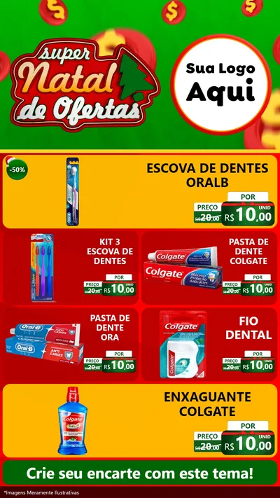 Modelo de TV para TV Vertical com o tema Super Natal de Ofertas para Higiene Pessoal
